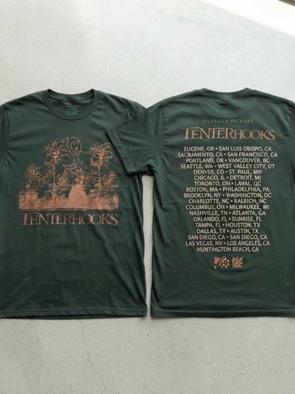 Silversun Pickups Tenterhooks Tour Green T-Shirt S-4XL